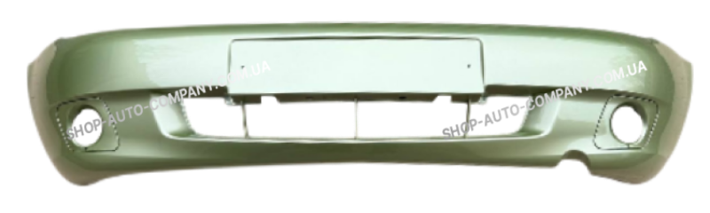 Бампер передній LADA(ВАЗ) 1118 під птф - у  колір кузова аспарагус (305)